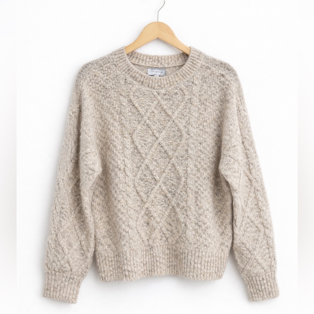 Lucky Brand Beige Cable Knit Sweater